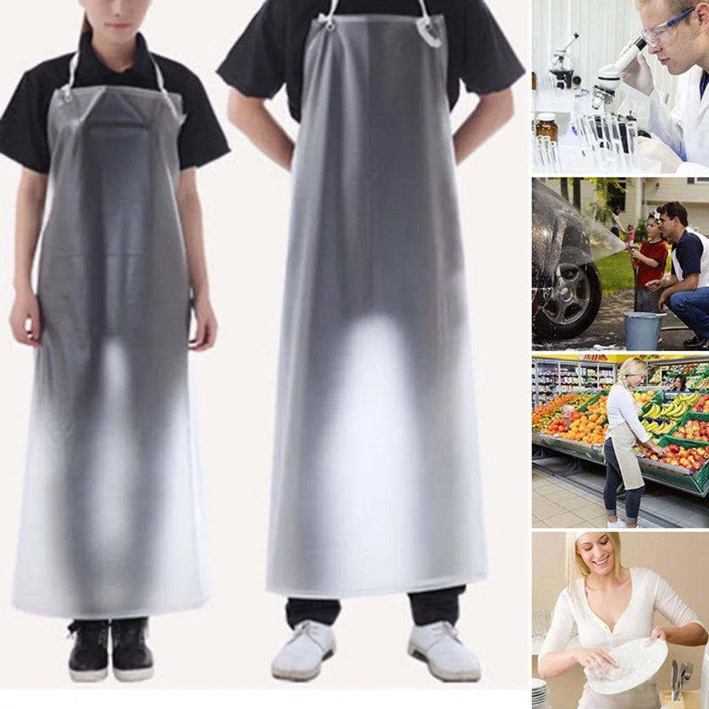 PVC Apron Waterproof Oil-proof Transparent: Kitchen, Restaurant Coffee Shop, Butcher &Farm Pasture 110x65cm