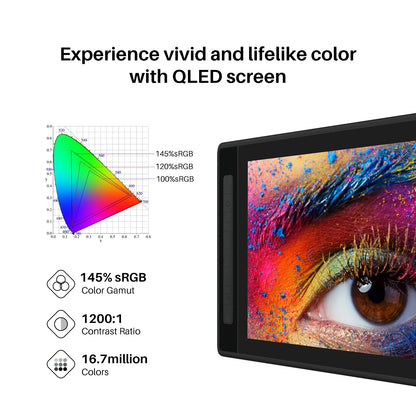 Pro 16 2.5K Drawing Monitor 145% sRGB QHD Screen Tablet 15.8 Inch Full Laminated No Battery Pen