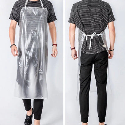 PVC Apron Waterproof Oil-proof Transparent: Kitchen, Restaurant Coffee Shop, Butcher &Farm Pasture 110x65cm