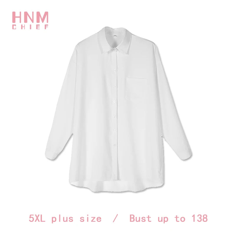 White Plus Size Sleep Shirt (S-5XL) Artificial Silk Nightie Sleepwear Women Evening Sleeper