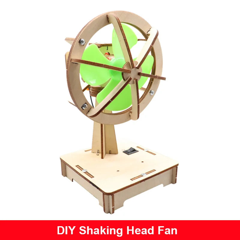 DIY Shaking Head Electric Fan DIY Science Experiment Kit & Education Model Toy For Children Gift Toy Project