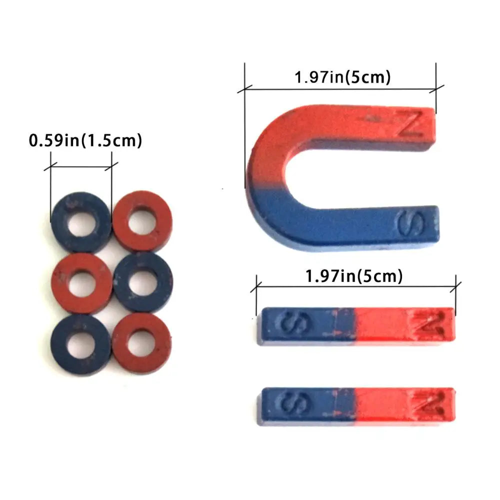 Junior Science Magnet Set Icluding Bar/Ring/Horseshoe/Compass Magnets