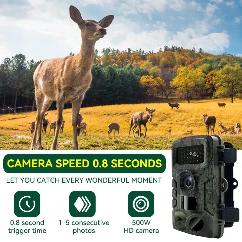 Hunting Trail Camera 36MP 1080P Infrared Night Vision Motion Activated Trigger Security Cam Outdoor Wildlife Photo Traps