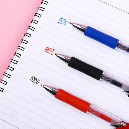 10PCS High-quality Gel Pens Stationery Kawaii Writing Pen Black/Red/blue Ink 0.5mm Blue Ballpoint Pen