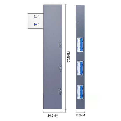 3 in 1 USB HUB Type C HUB OTG USB 3.0/Type-C 3.0 To 3 USB USB Splitter Hub Speed 5.0GB 3 Port: PC, Laptop