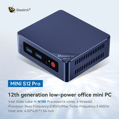 Beelink Mini S Intel 11th Gen N5095 Mini PC N100 S12 Pro DDR4 8GB 128GB SSD Desktop Gaming Computer N95 VS GK3V J4125