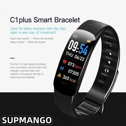 C1 Smart Watches Waterproof Fitness Tracker Realtime Monitoring Multifunctional Sports Bracelet For Android IOS Unisex