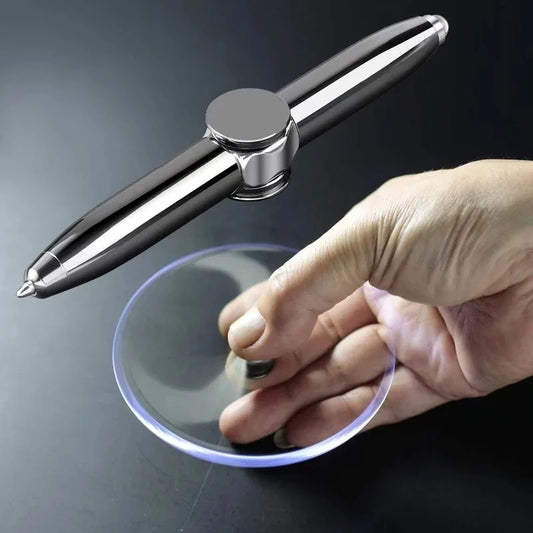 Multi-Function LED Pen Spinner Gyro Metal Ballpoint Pen