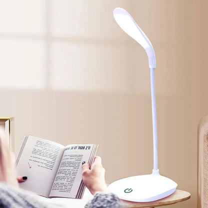 Portable Touch Dimming Table Lamp USB Rechargeable LED Desk Lamp Eye Protection Adjustable Light Bedroom Bedside Student Reading