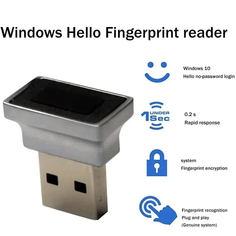 USB Fingerprint Reader Module For Windows 10 11 Biometric Scanner