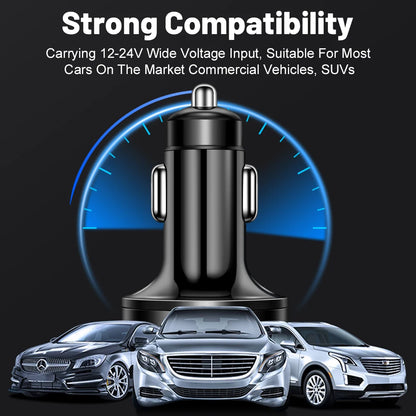 100W 6 Ports Car Fast Charger PD QC3.0 USB C Car Charger Type C For iPhone Samsung Huawei Xiaomi