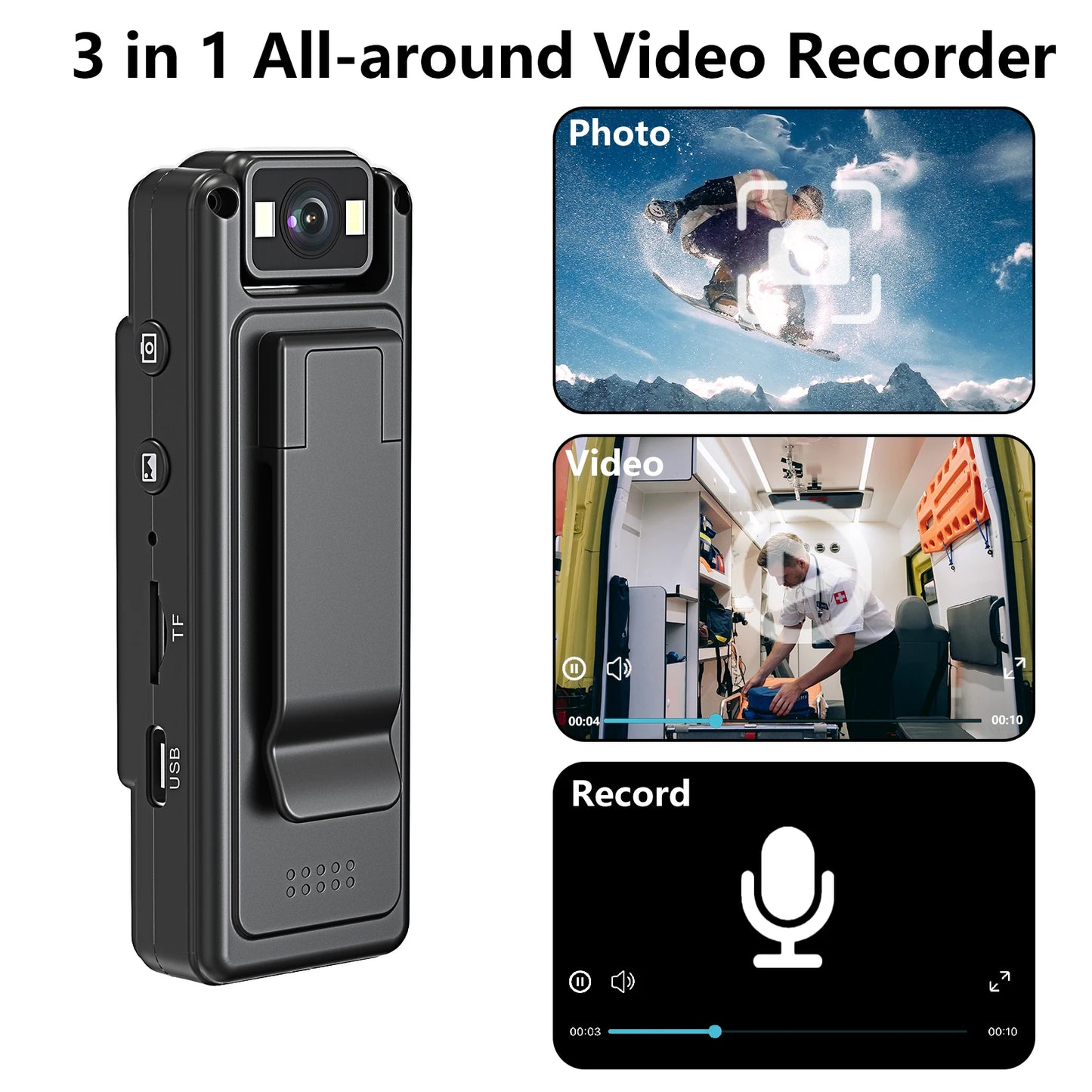 JOZUZE MD17 Wifi Mini Camera 1080P Portable Digital Video Recorder Worn Police Small Body Cam Night Vision DV Miniature Camcorde