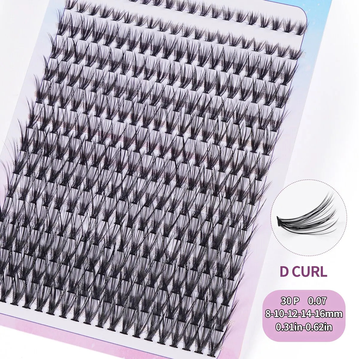 280 Pcs Cluster Lashes 40P 30P Fishtail Type Grafted Eyelashes 8~16mm Natural Vivid Lashes Extensions