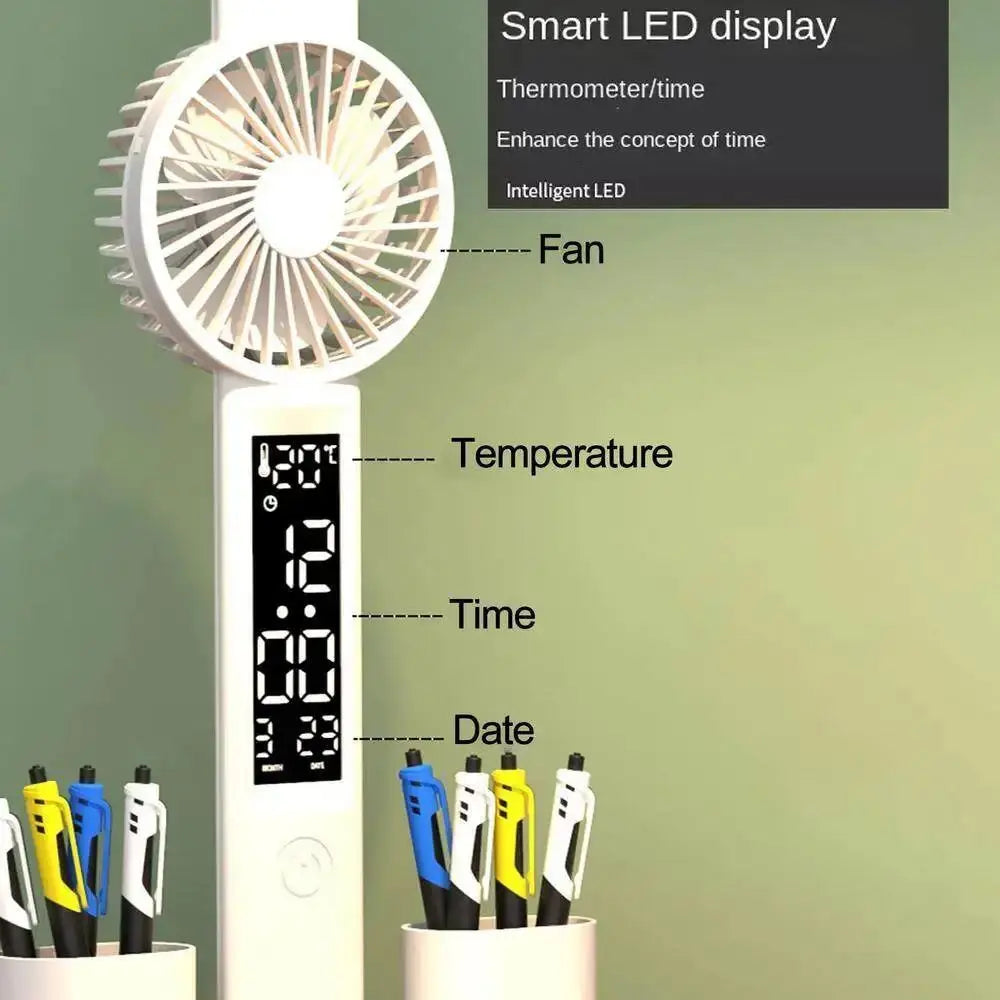 LED Fan USB Charging Dimmable Table Light Plug-in Fan Folding Eye Protection Reading Light