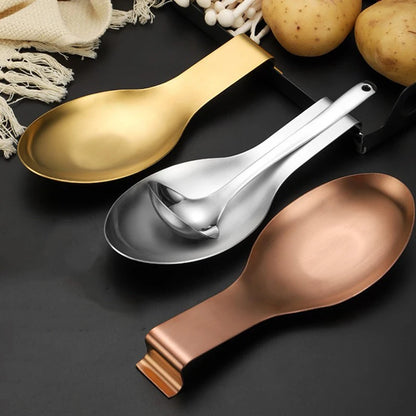 Fish Shape Stainless Steel Spoon Rest Food Clip Hot Pot Spoon Tray Kitchen Utensil Holder