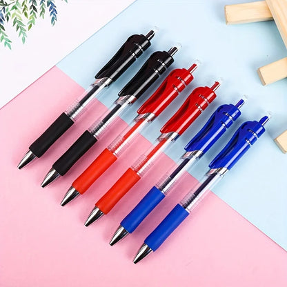 8pcs/set 0.5mm Retractable Gel Pen, Black/Red/Blue Ink Ballpoint for Office/School