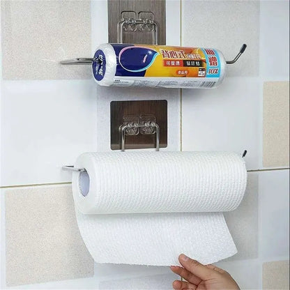 2PCS Kitchen Paper Towel Holder Adhesive Rack