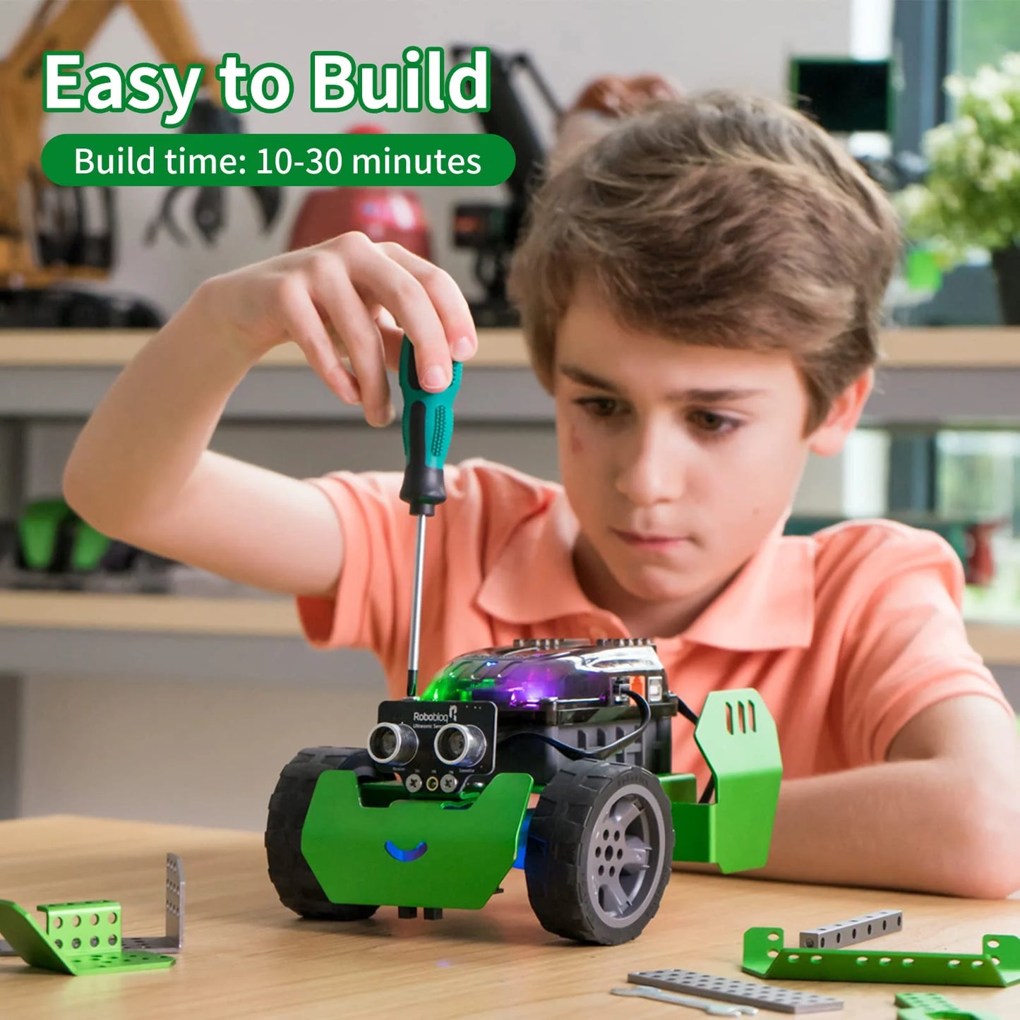 Robobloq Q-Scout STEM Kits For Kids Ages 8-12, Programmable Toys, Learn Robotics, Electronics, Scratch, Arduino and Python