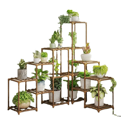 Indoor Corner Plant Shelf