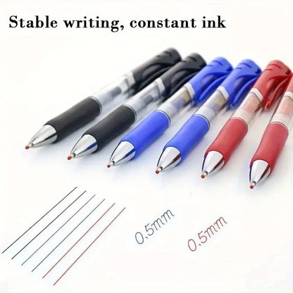 10PCS High-quality Gel Pens Stationery Kawaii Writing Pen Black/Red/blue Ink 0.5mm Blue Ballpoint Pen