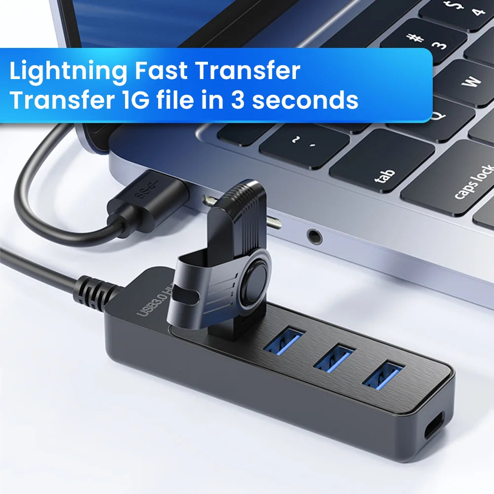 4 Port USB HUB 3.0 High Speed Multi USB 3.0 Splitter Type c USB 2.0 Expander & Power Adapter: For PC