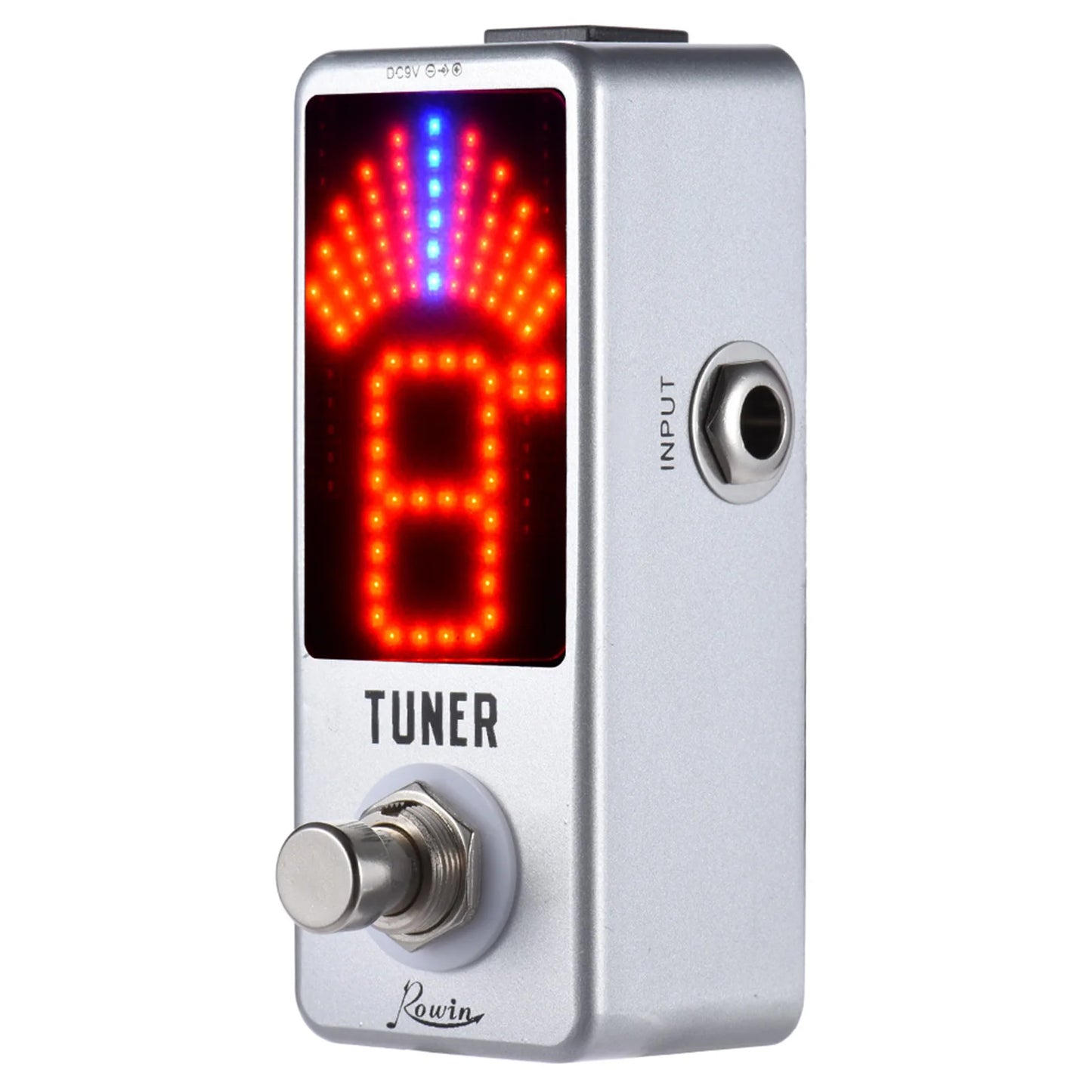 Mini Chromatic Pedal Bypass Guitar Tuner for Guitar, Bass