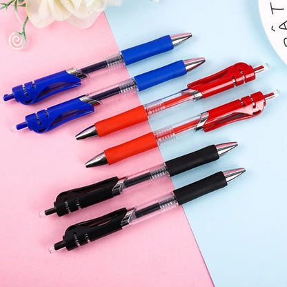 10PCS High-quality Gel Pens Stationery Kawaii Writing Pen Black/Red/blue Ink 0.5mm Blue Ballpoint Pen