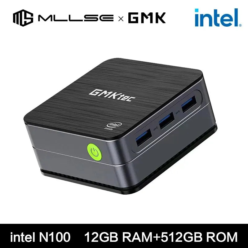 Mini PC Windows 11 Pro Alder Lake N100 Intel 12th DDR5 12GB RAM 512GB ROM WiFi 6 BT5.2 Desktop Mini Pc