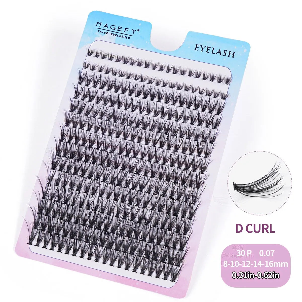 280 Pcs Cluster Lashes 40P 30P Fishtail Type Grafted Eyelashes 8~16mm Natural Vivid Lashes Extensions