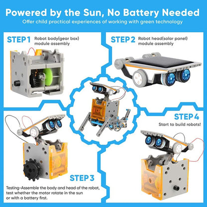 12 in 1 Science Experiment Solar Robots Toy DIY Kit Learning Tool KidsTech Gadgets