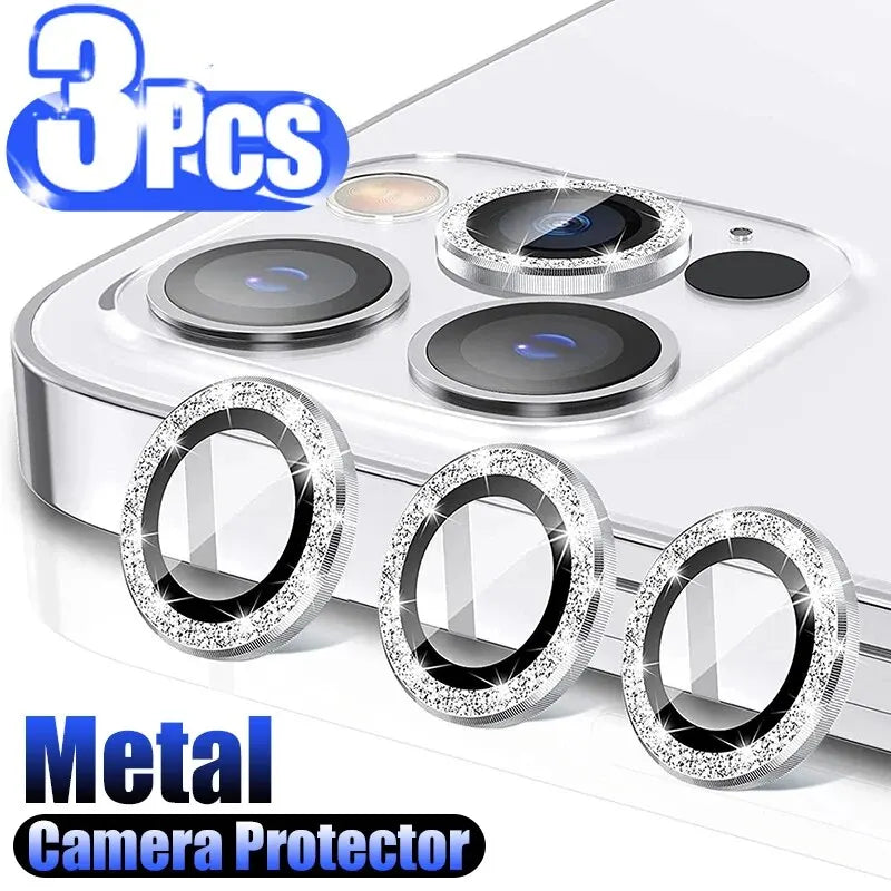 3Pcs For iPhone 14 15 Pro Max Camera Lens Glass