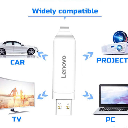 Lenovo USB 3.0 Flash Drive 64TB 32TB Pendrive USB3.1 With 120MB/S Read Speed 16TB Memory U Stick Waterproof 4TB 8TB Pen Drive