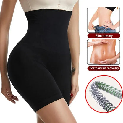 Women's High Waist Flat Angle Shaper Pants Postpartum Buttocks Lift Body Shaping Shorts Waist Trainer