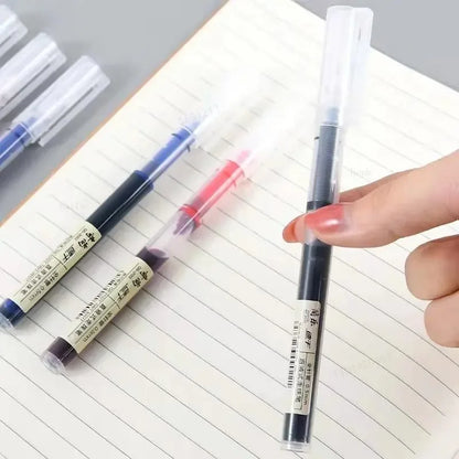 10Pcs/set High Quality Needle Type Gel Pens Straight Liquid Ballpoint Pen Stationery School/Office