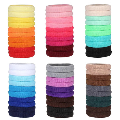 300Pcs Colorful Nylon Elastic Scrunchies Kids Hair Accessories