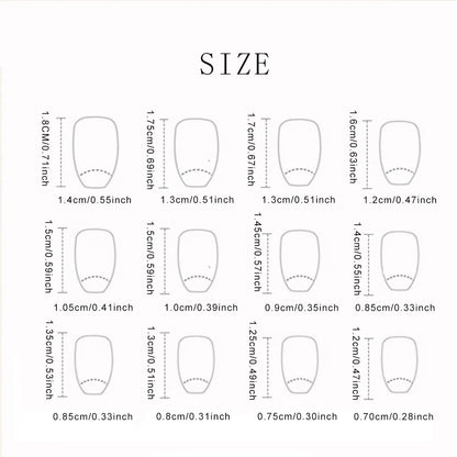 24 PCs Short French Minimalist Nails with 1 Jelly & 1 Nail File