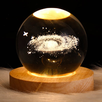 Crystal 3D Glowing Planetary Galaxy Crystal Ball Night Light