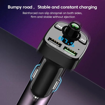 LED MP3 Car Bluetooth FM Hands-Free Bluetooth-compaitable 5.0 Transmitter 3.1A QC3.0 PD Type C Dual USB Car Charger