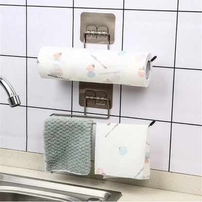 2PCS Kitchen Paper Towel Holder Adhesive Rack