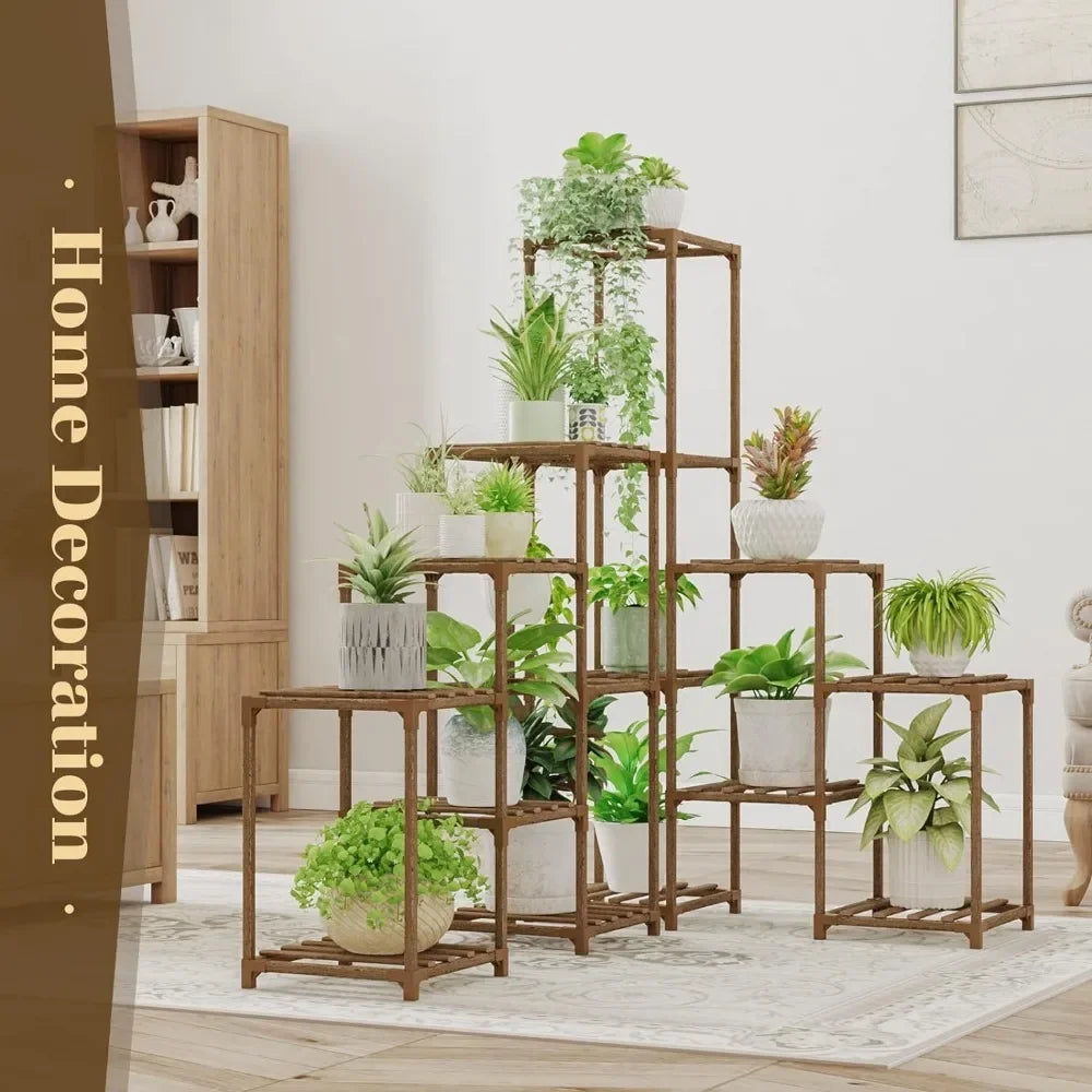 Indoor Corner Plant Shelf