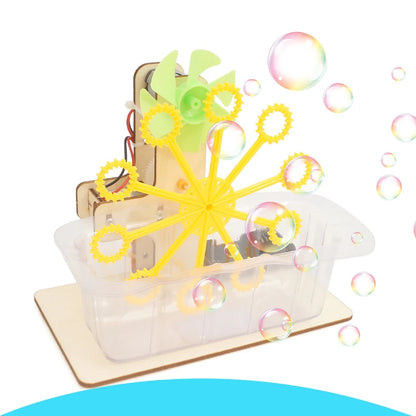 STEM Toys DIY Bubble Machine Assembling Model Material Kits Students Educational Science Experiment Technology Toys for Children