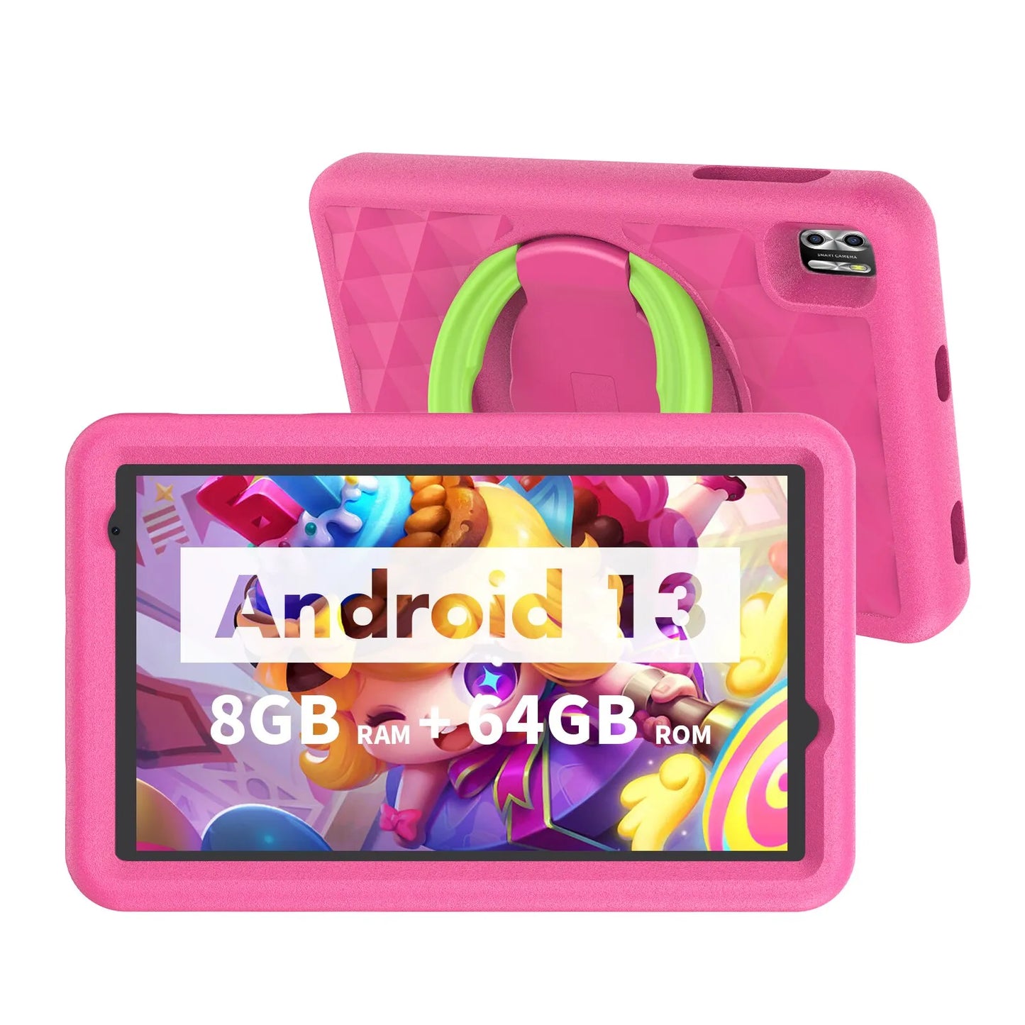 Kids Tablet 8 Inch, Android 13 Quad Core, 8GB(4+4expand)RAM+64GB ROM